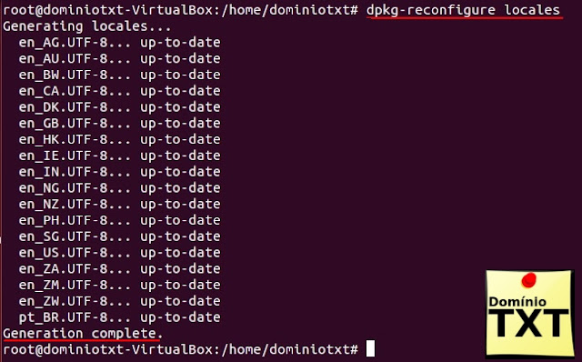 DominioTXT - linux configurando locales