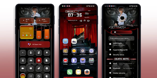 DVRK LDEATHNOTE : Death Note Anime Based HyperOS Theme With Dark Mode Supported New Interface For WhatsApp