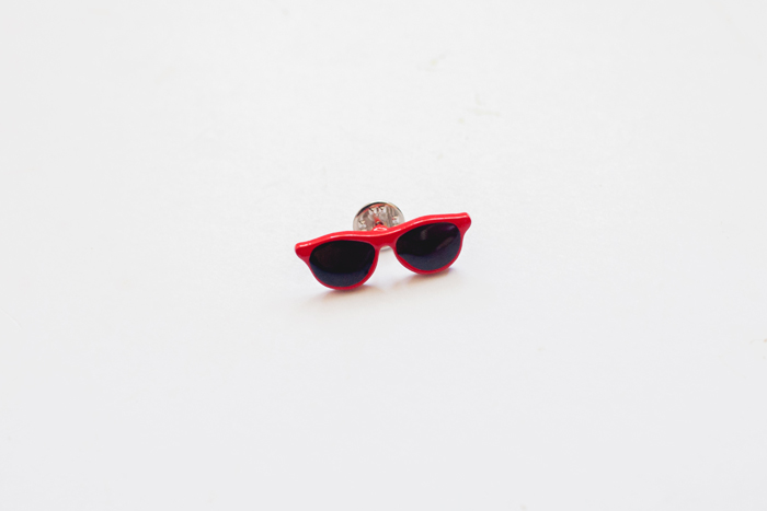 vintage red sunnies pin