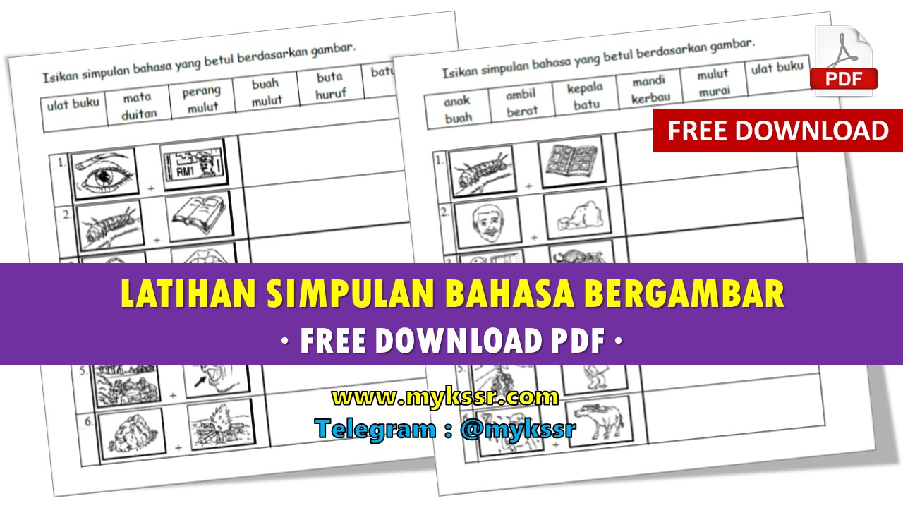 Latihan Simpulan Bahasa Bergambar [Free Download PDF 