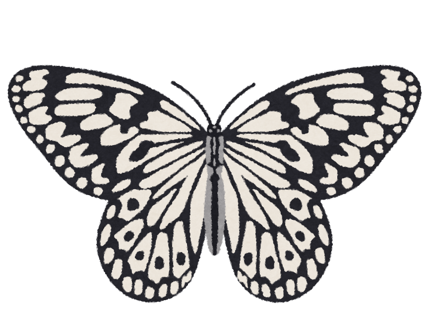 最高のコレクション 蝶 イラスト 簡単 イラスト画像