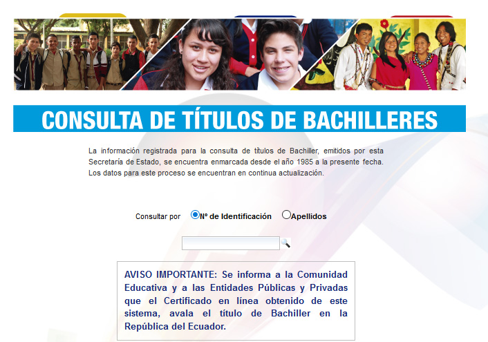 consultar titulo de bachiller en ecuador por internet