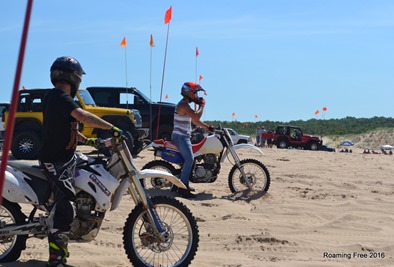 The dirtbikes are fun to watch!