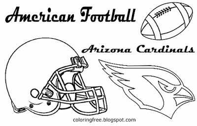 Arizona Cardinals printable American football free coloring pages for boys USA sport games NFC logo