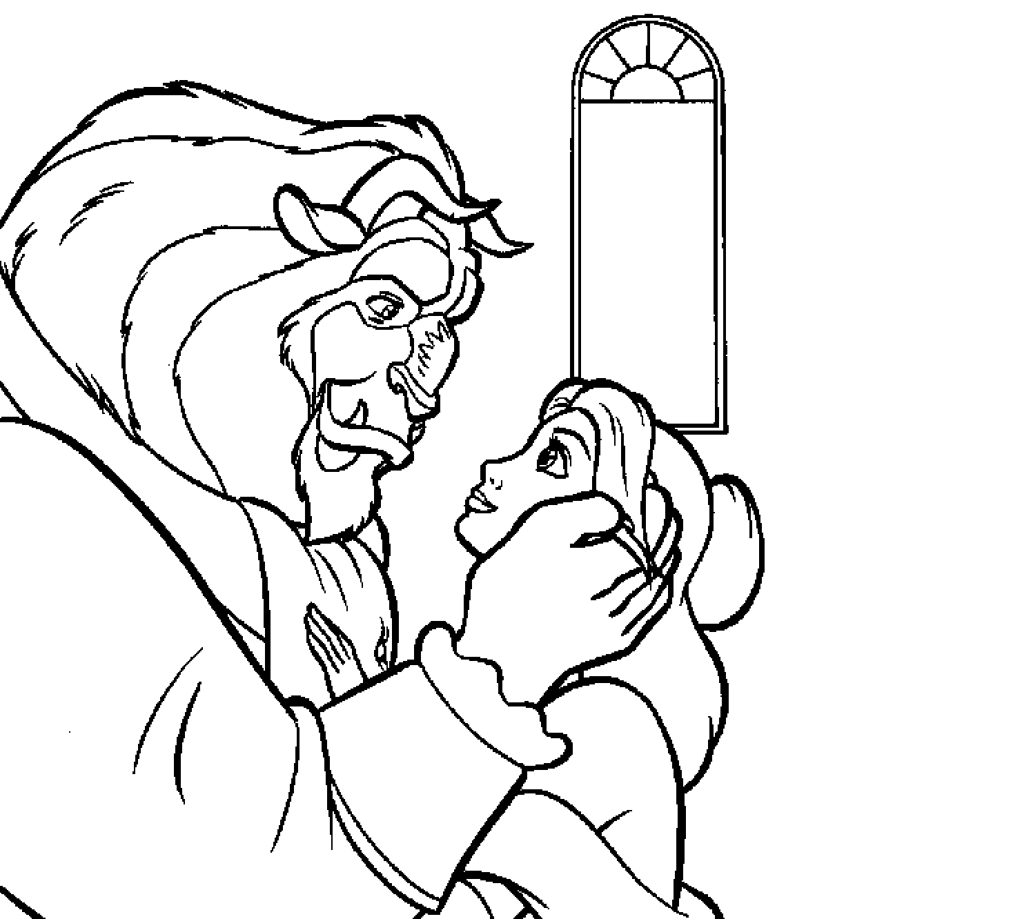 A Bela e a Fera Coloring Drawing Free wallpaper