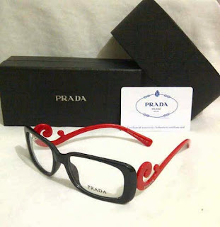 Kacamata Prada Keong Square black red