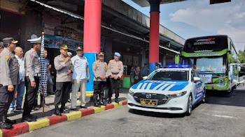 Polres Ngawi Berangkatkan 6 Bus Balik Mudik Gratis Tujuan Jakarta