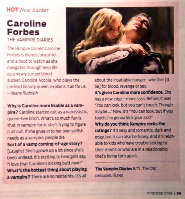 TV Guide has named Candice Accola Hot New Sucker on heir 2010 Hot List