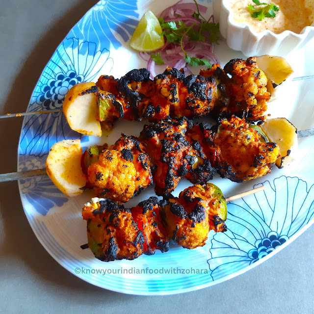 Tandoori Gobi Tikka | No Oven Cauliflower Tikka