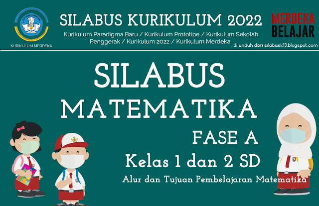 Silabus Matematika Fase A (Kelas 1 dan 2 SD) Kurikulum 2022