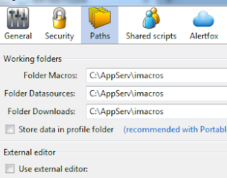 javascript Imacros Onload Folder