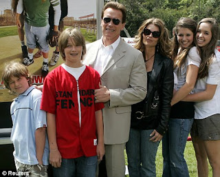 The Schwarzenegger family in 2006, where he poses with wife Maria Shriver and children Christopher, Patrick, Katherine and Christina in Los Angeles at the premiere of The Benchwarmers.This Makes Tiger's Divorce Appear Like a Bargain! Schwarzenegger Split

