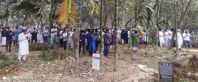 ATM Shamsuzzaman was laid to rest at Jurain Cemetery in the capital