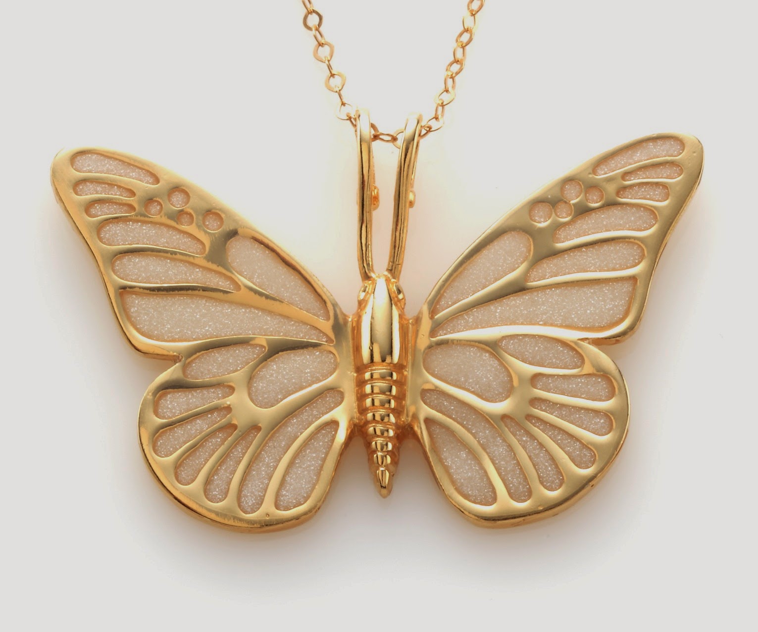 Gold Butterfly Necklace Beautiful