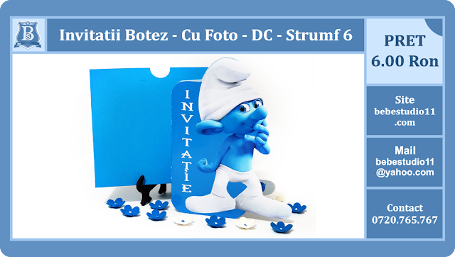 invitatii botez strumf