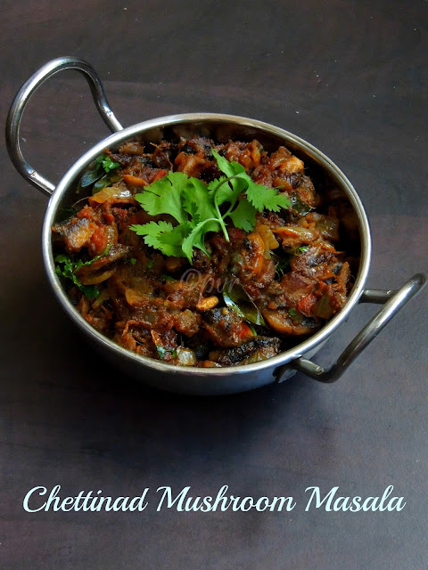 Chettinad Mushroom Masala, Mushroom Curry