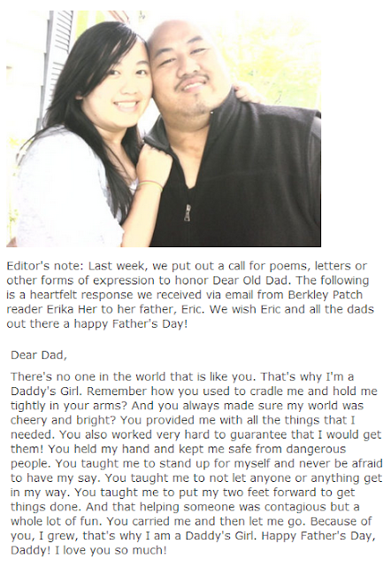 Daddy's girl send to special gift to dad