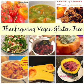 A collage of Thanksgiving vegan Recipe Sides at http://www.glutenfreematters.com