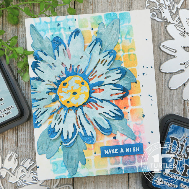 Make A Wish Birthday Card by Juliana Michaels featuring Tim Holtz Sizzix Blossom Thinlits Die