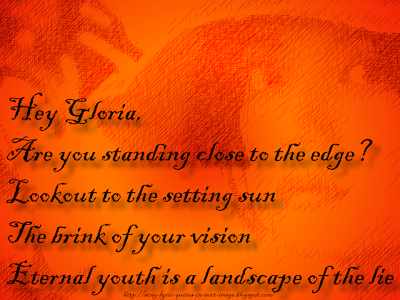 Viva La Gloria! - Green Day Song Lyric Quote in Text Image