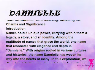 meaning of the name "DANNIELLE"