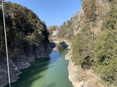 つつじ橋から見た天竜峡 上流方向