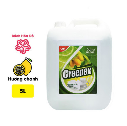 Nước rửa chén GREENEX can 18L- Hương Chanh