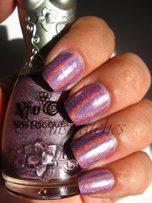 nfu oh 064 64 lilac lavender dusty pink purple holo holographic nail polish nailswatches