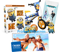 Logo UCI Cinemas: vinci gratis kit, gadget e biciclette Minions o con il biglietto 1 vacanza per la famiglia