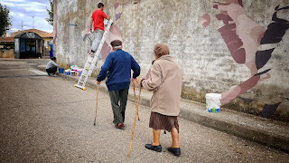 Juzbado, murales, mural abierto, muralismo, arte rural, Taquen