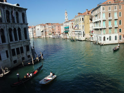 view from rialto bridge, venice italy