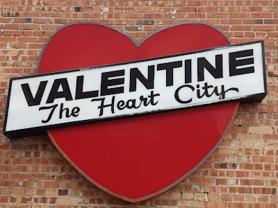 Heart shaped sign in Valentine, Nebraska The Heart City