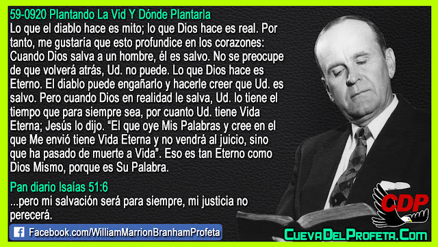 No se preocupe de que volverá atrás, Ud. no puede - William Branham