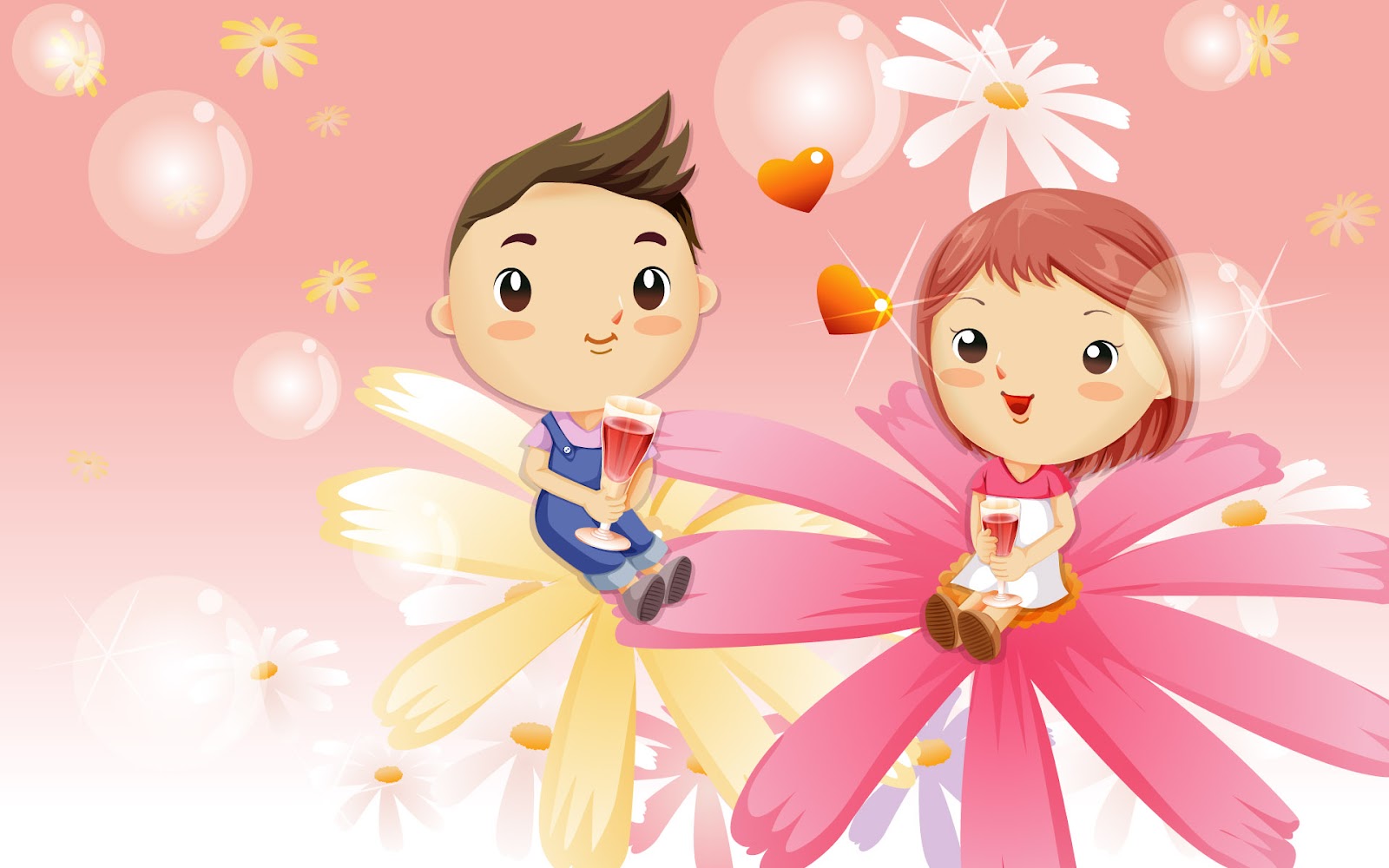 55 Wallpaper Kartun Cinta Romantis Terbaru Bangiz