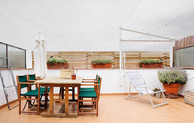 Antes y después de una terraza abandonada