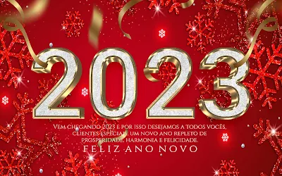 2023 Feliz Ano Novo, Fundo Natalino, Papel de Parede 2023, lindo fundo natalino com números dourados e prateados 2023, Baixe grátis papel de parede .