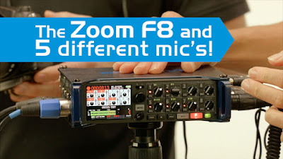  The Zoom F8 and 5 different mics