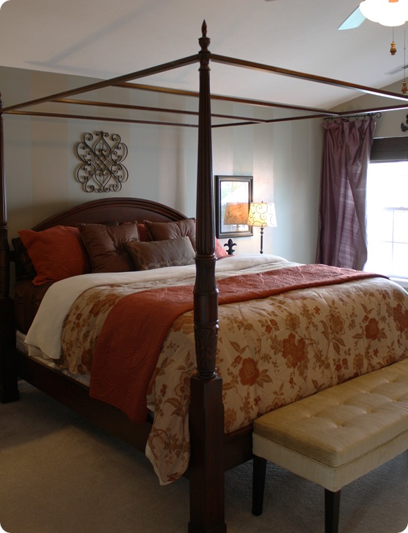 rust and chocolate bedding