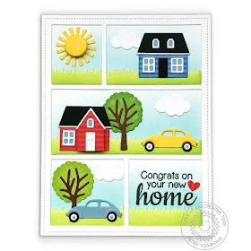 Sunny Studio Stamps: Congrats on your New Home House Card featuring Comic Strip Everyday Dies