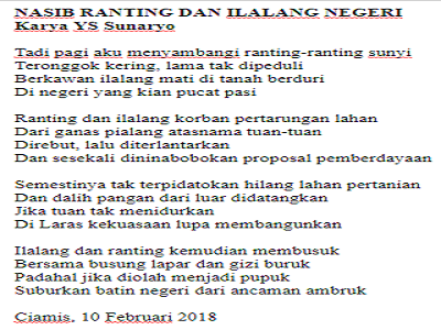 Puisi Nasib Ranting Dan Ilalang Negeri