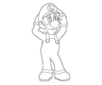 #22 Luigi Coloring Page