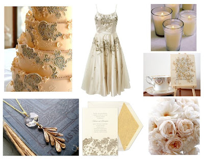 Color Picture Schemes For a Plum Gold Ivory Wedding 