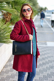 Dolce & Gabbana sunglasses, cappotto VerySimple, boiled wool coat, Fashion and Cookies, fashion blogger