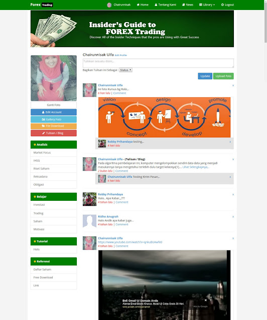 Download Gratis Aplikasi Komunitas (Jejaring Sosial) Belajar Trading Forex V.1