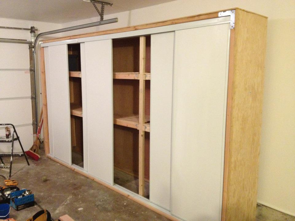 DIY Garage Storage Cabinets with Doors