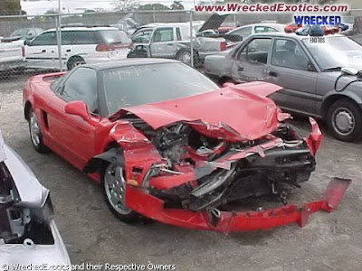 honda nsx car crashes