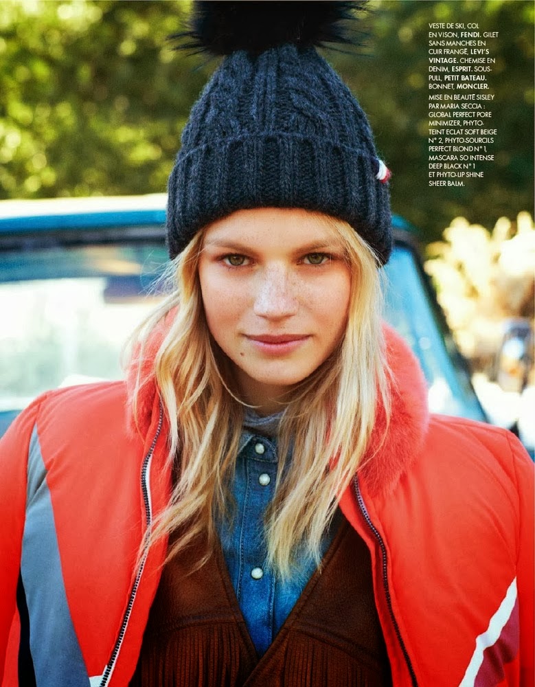 Magazine Photoshoot : Nadine Leopold Photoshot by Matt Jones for Elle Magazine France January 2014 Issue 