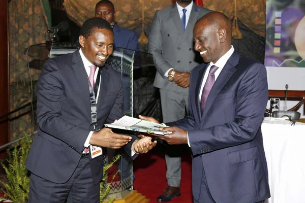 Deputy President William Ruto with Mwangi Kiunjuri