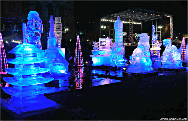 Esculturas de Hielo de la First Night de Boston: Copley Square