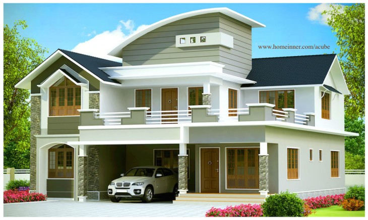 2951 sqft Beautiful Contemporary  Kerala  House  Design 